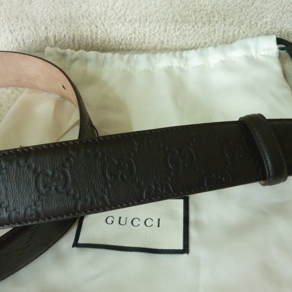 Gucci Ladies \'GG\' Logo Buckle Leather Belt (Brown) main image 10